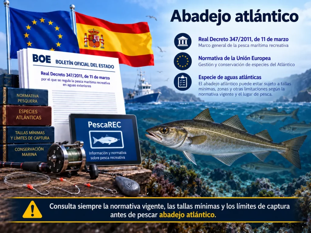fuente normativa oficial del abadejo en pesca recreativa
