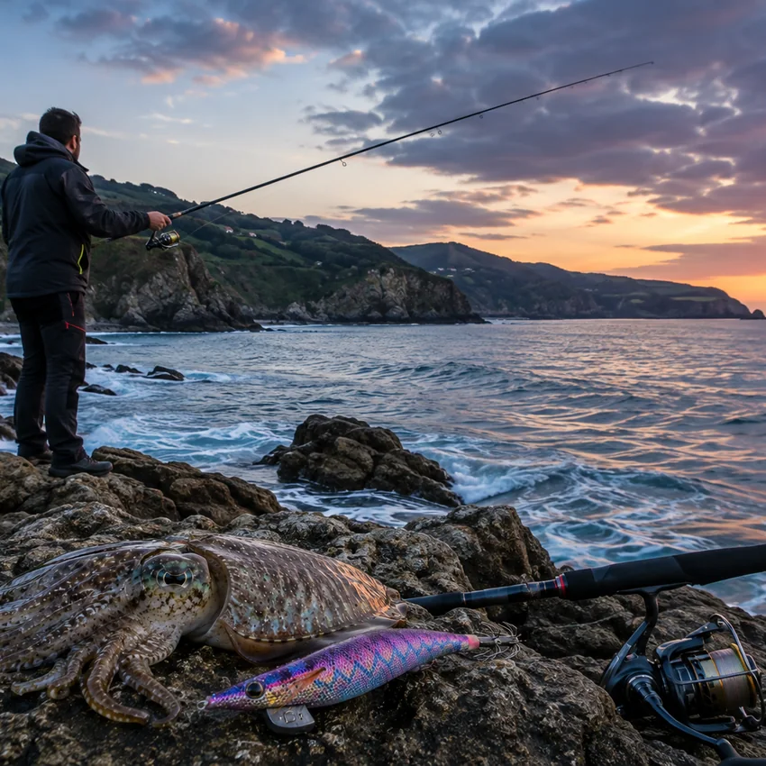 Normativa de pesca recreativa de xibia o sepia en Asturias