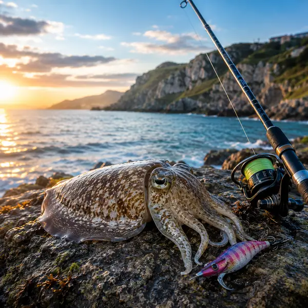 Pesca recreativa de sepia en la costa del País Vasco