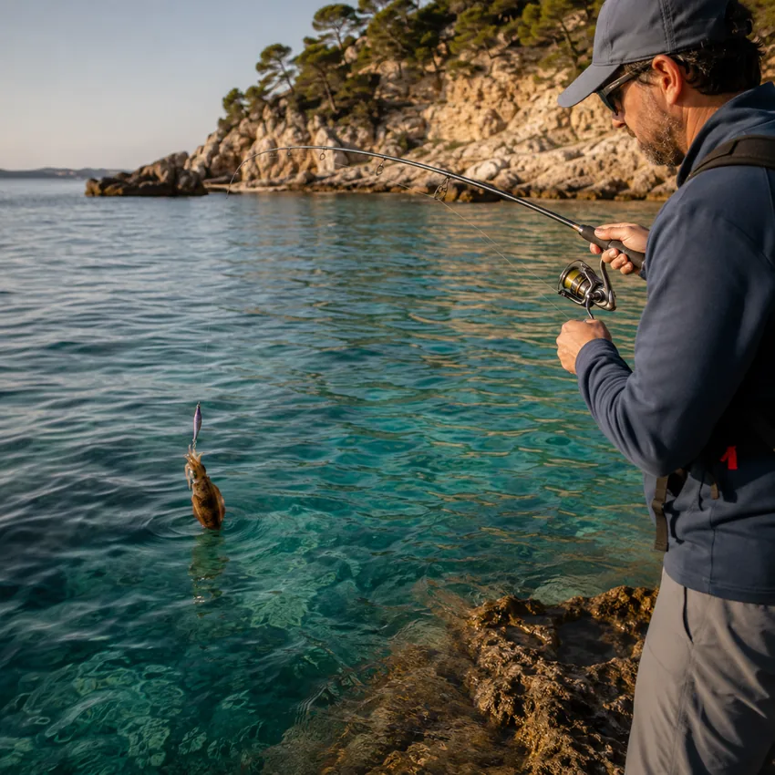 Pesca recreativa de sepia en las Islas Baleares