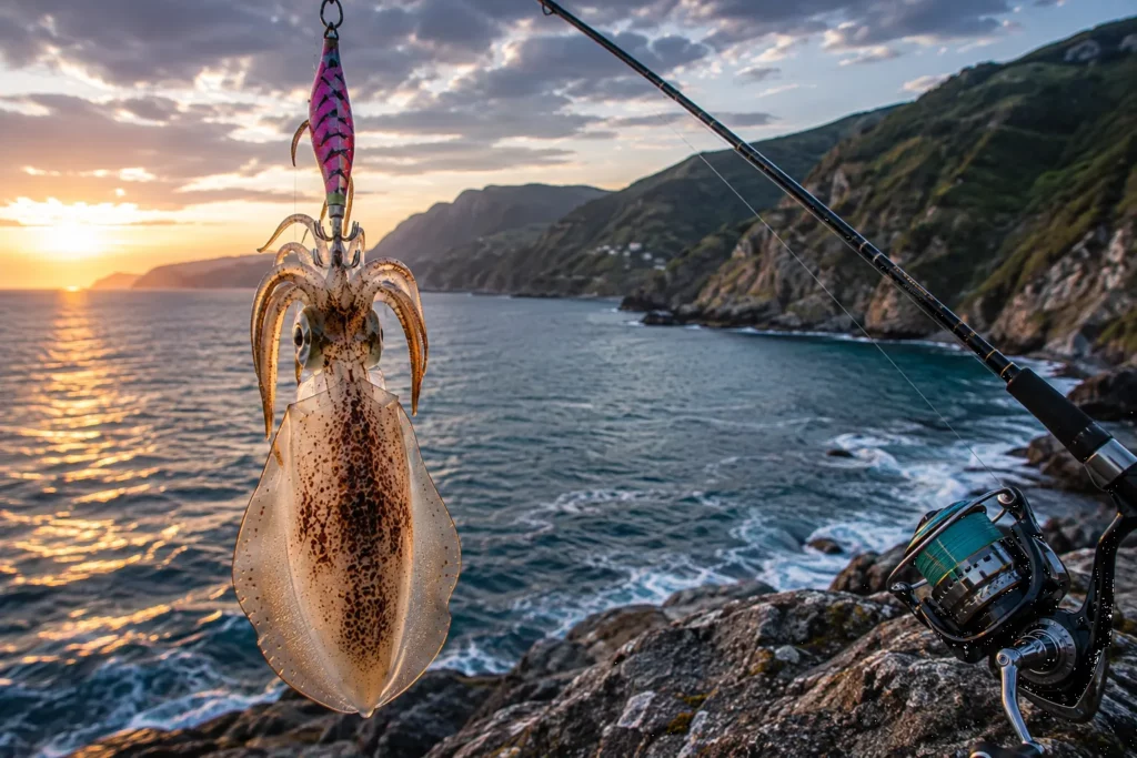 Normativa de pesca recreativa del calamar en Asturias