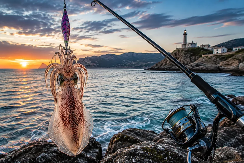 Normativa de pesca recreativa de lura o calamar en Galicia