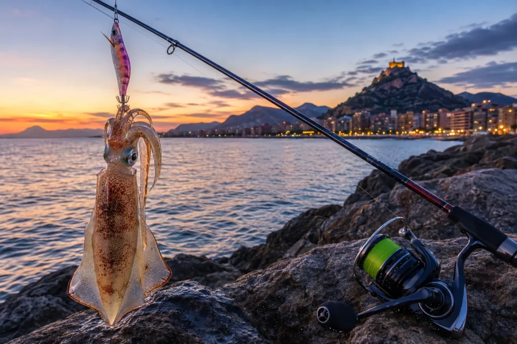 Normativa de pesca recreativa del calamar en Murcia