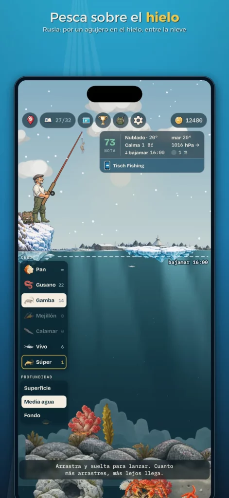 Pesca sobre el hielo en Rusia dentro de Tisch Fishing Game