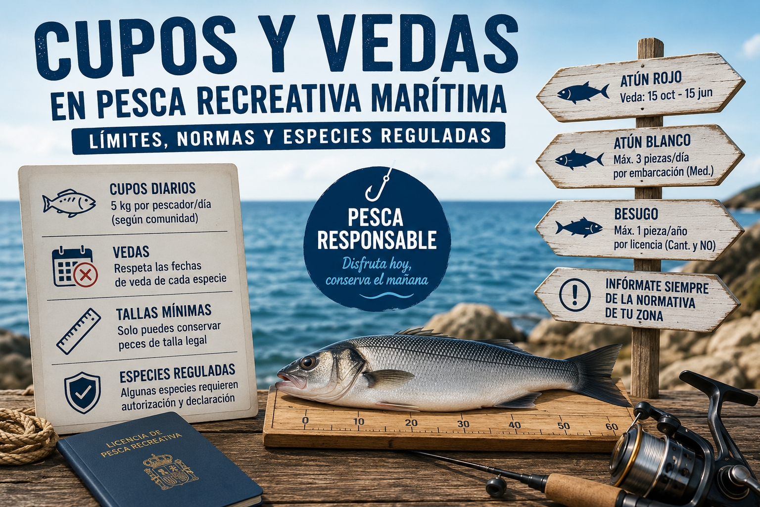cupos y vedas en pesca recreativa