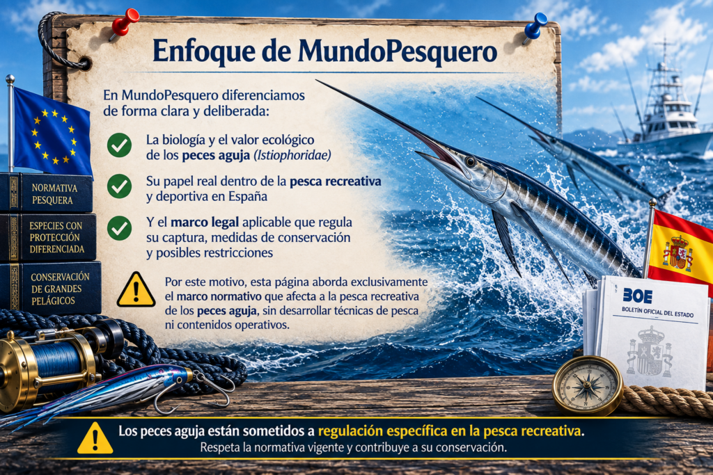 enfoque de los peces agujas por mundopesquero