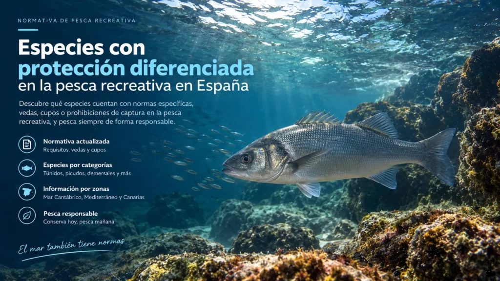 especies con protección diferenciada en pesca recreativa España
