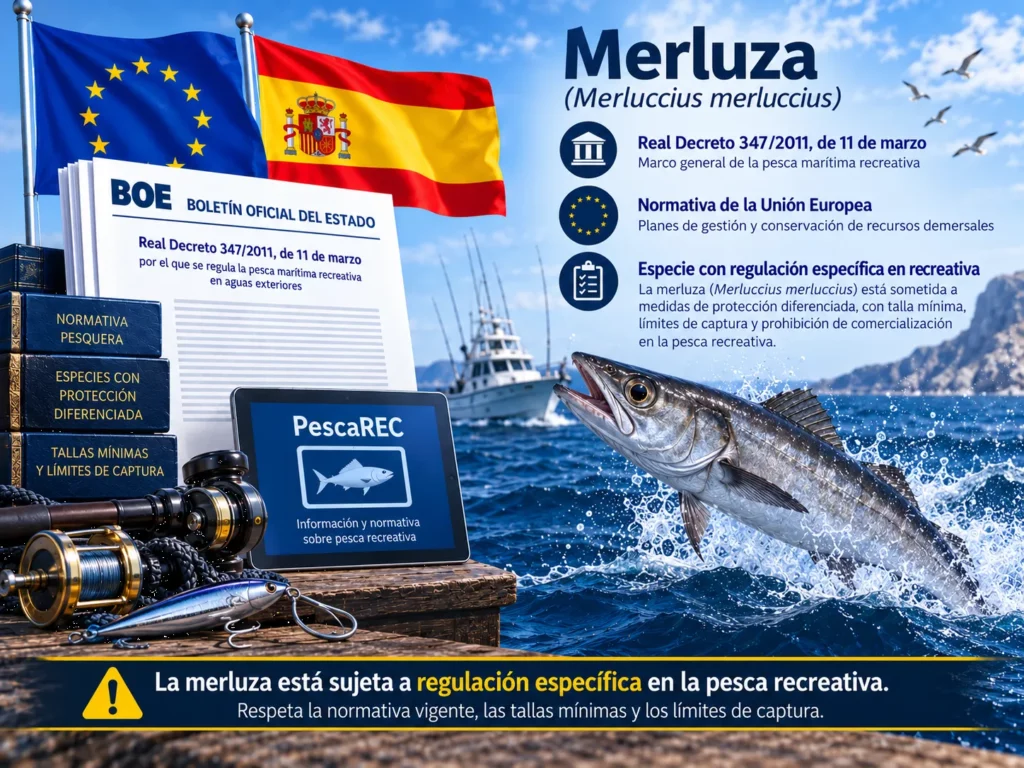 fuente normativa de la pesca recreativa de la merluza