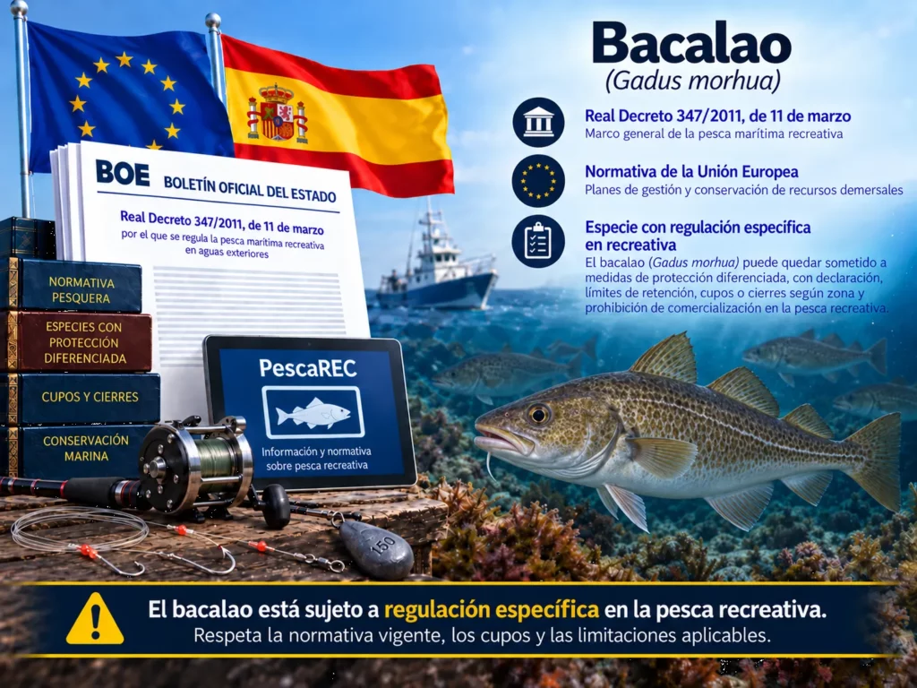 fuente normativa de la pesca recreativa del bacalao