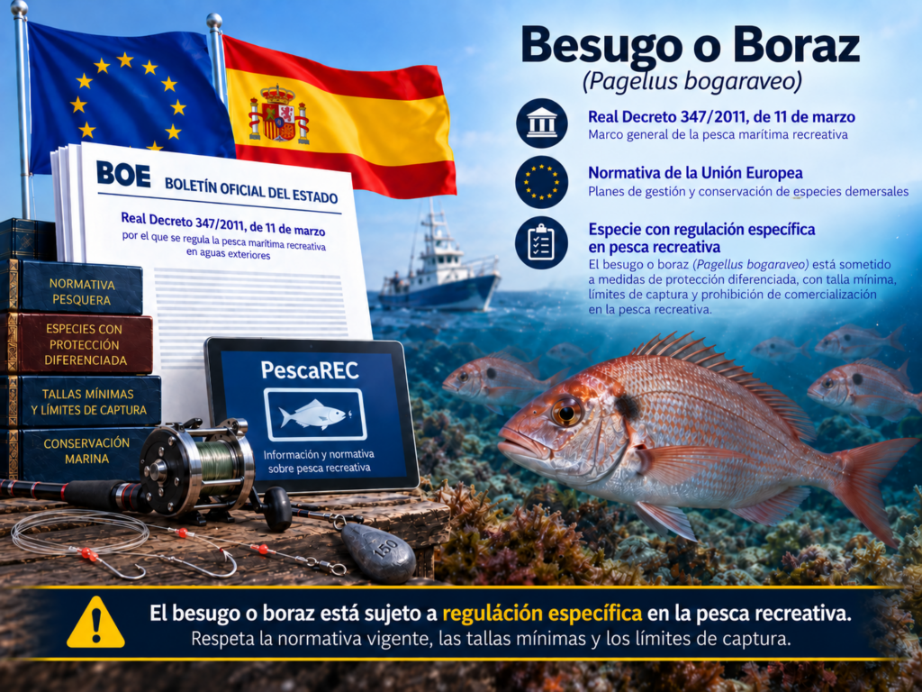 fuente normativa de la pesca recreativa del besugo